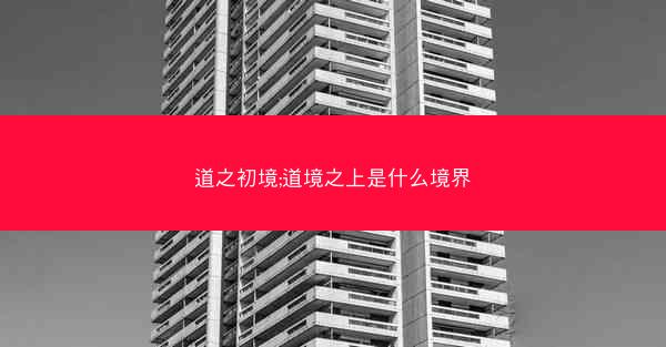 道之初境;道境之上是什么境界