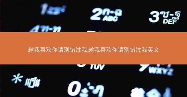 趁我喜欢你请别错过我,趁我喜欢你请别错过我英文