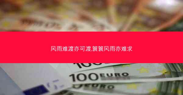 风雨难渡亦可渡,簑簑风雨亦难求