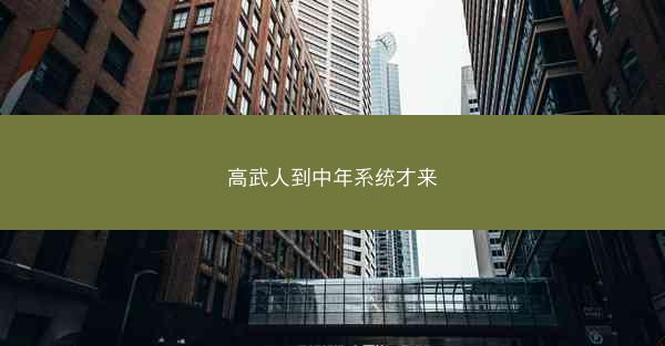 高武人到中年系统才来