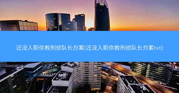 还没入职你教刑侦队长办案(还没入职你教刑侦队长办案txt)