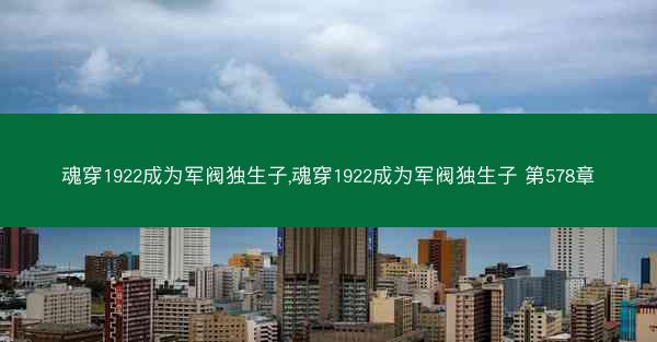魂穿1922成为军阀独生子,魂穿1922成为军阀独生子 第578章