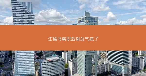 江秘书离职后谢总气疯了