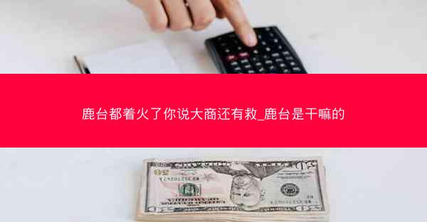 鹿台都着火了你说大商还有救_鹿台是干嘛的