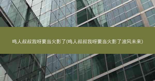 鸣人叔叔我呀要当火影了(鸣人叔叔我呀要当火影了波风未来)