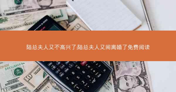 陆总夫人又不高兴了;陆总夫人又闹离婚了免费阅读