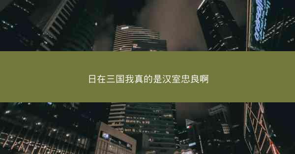 日在三国我真的是汉室忠良啊