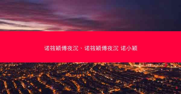 诺筱颖傅夜沉、诺筱颖傅夜沉 诺小颖