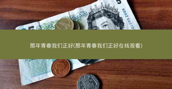 那年青春我们正好(那年青春我们正好在线观看)
