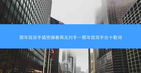 那年我双手插兜御兽再无对手—那年我双手合十歌词