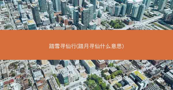踏雪寻仙行(踏月寻仙什么意思)