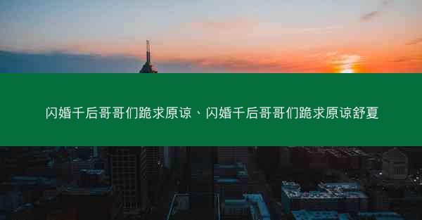 闪婚千后哥哥们跪求原谅、闪婚千后哥哥们跪求原谅舒夏