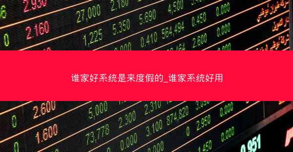 谁家好系统是来度假的_谁家系统好用