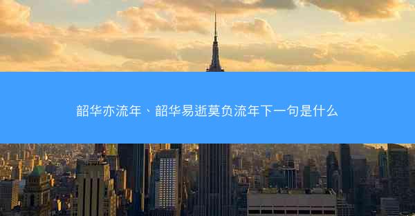 韶华亦流年、韶华易逝莫负流年下一句是什么