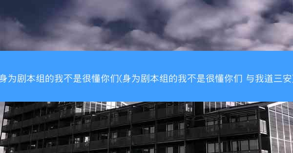 身为剧本组的我不是很懂你们(身为剧本组的我不是很懂你们 与我道三安)