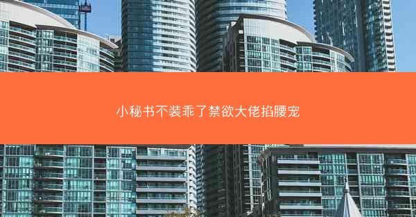 小秘书不装乖了禁欲大佬掐腰宠