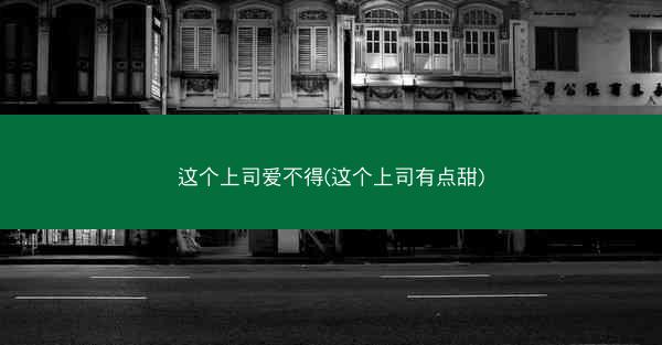 这个上司爱不得(这个上司有点甜)
