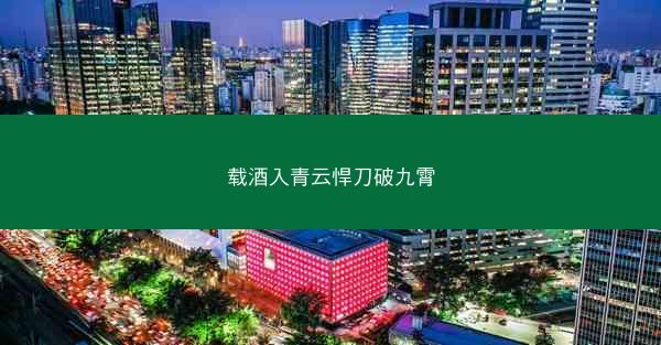 载酒入青云悍刀破九霄 载酒入青云悍刀破九霄