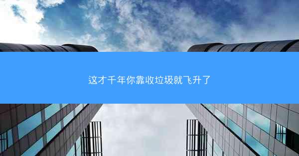 这才千年你靠收垃圾就飞升了