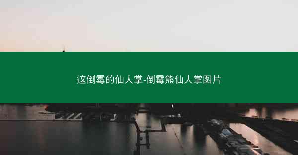 这倒霉的仙人掌-倒霉熊仙人掌图片