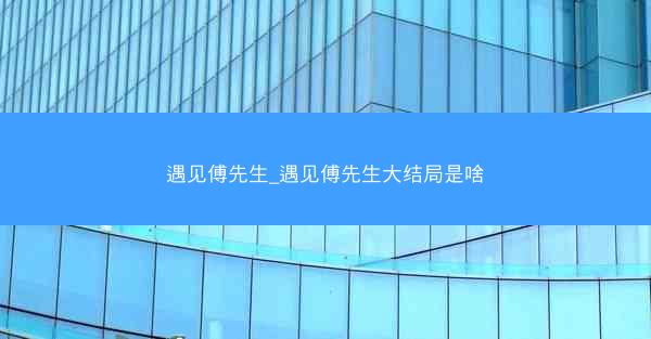 遇见傅先生_遇见傅先生大结局是啥