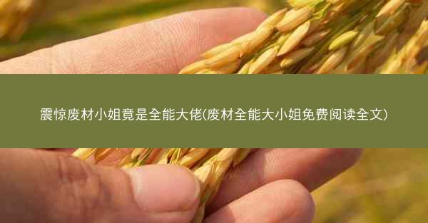 震惊废材小姐竟是全能大佬(废材全能大小姐免费阅读全文)