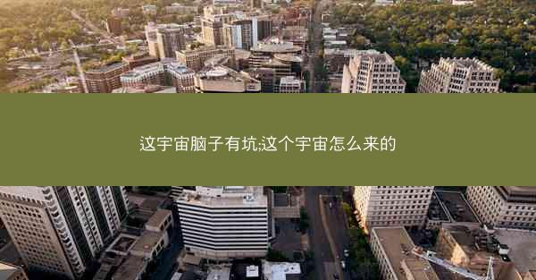 这宇宙脑子有坑;这个宇宙怎么来的