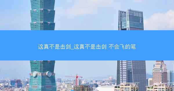 这真不是击剑_这真不是击剑 不会飞的笔